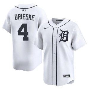 Mens White Replica #4 The Tiges Beau Brieske Jerseys 104291-680