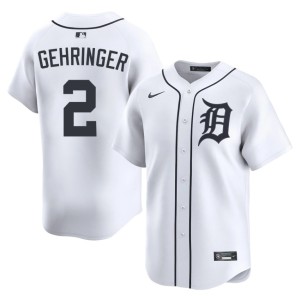 Men White Charlie Gehringer DET #2 Embroidery Jersey 889078-746