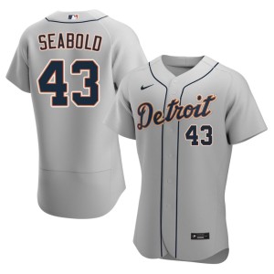 Men's #43 Detroit Tigers 2026-27 Gray Connor Seabold Jersey 181693-583
