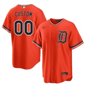 Mens #00 Replica D Tigs Orange Custom Jersey 724007-409