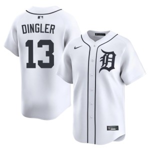 Mens White #13 Dillon Dingler Official Detroit Tiges Jerseys 885847-938