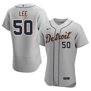 Men #50 Detroit Tigs Hao-Yu Lee Game Gray Jerseys 875065-524