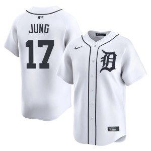 Men Jace Jung Detroit Tiges #17 White Limited Jerseys 761477-904
