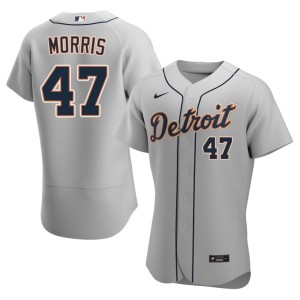 Men's MLB D Bengals Jack Morris #47 Gray Jerseys 136043-369