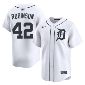 Mens New #42 DET Tigers Jackie Robinson White Jerseys 166911-462