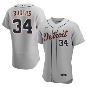 Men's D Bengals New #34 Gray Jake Rogers Jersey 971333-313