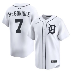 Men's Kevin McGonigle #7 Tigers Stitched White Jerseys 868357-979