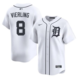 Mens 2026 Matt Vierling #8 White The Tigs Jerseys 902323-725