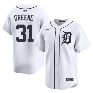 Men's #31 The Tigs White Game Riley Greene Jerseys 874134-627
