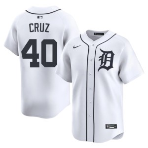 Men's Trei Cruz Player #40 White D Tigs Jersey 502123-951