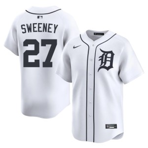 Mens MLB White #27 Trey Sweeney Detroit Tigs Jersey 977652-753