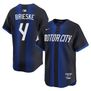 Men's City Connect Detroit Tigers Stitched Beau Brieske Blue #4 Jerseys 355724-618