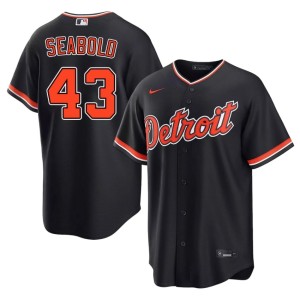 Men #43 MLB Connor Seabold Navy D Tigers Jerseys 123554-859