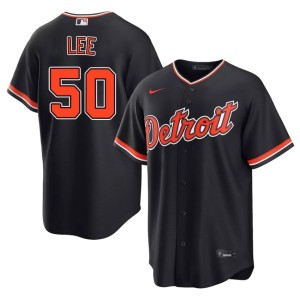 Men Hao-Yu Lee Replica #50 Navy DET Tigers Jersey 115441-816
