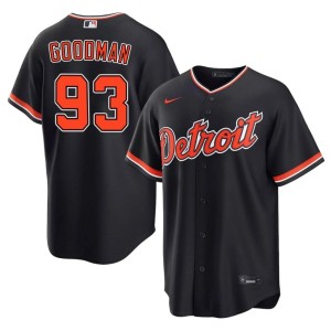 Men Game #93 Jack Goodman Detroits Navy Jerseys 350043-586