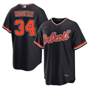 Men 2026 #34 Jake Rogers DET Navy Jerseys 386707-708