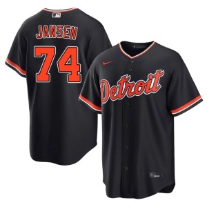 Men's #74 Kenley Jansen Replica Navy Detroit Tiges Jerseys 965861-553