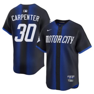 Mens Kerry Carpenter #30 Detroit Tigs Blue Stitched City Connect Jerseys 410824-681
