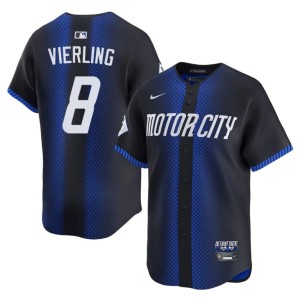 Mens City Connect #8 Game Matt Vierling Blue D Tiges Jerseys 937873-621