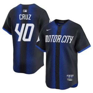 Men's New City Connect Blue Trei Cruz #40 Detroit Tigers Jersey 787029-205
