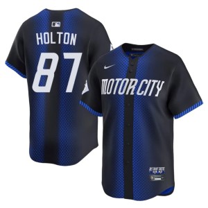Men's Replica City Connect Blue The Bengals #87 Tyler Holton Jerseys 154709-737