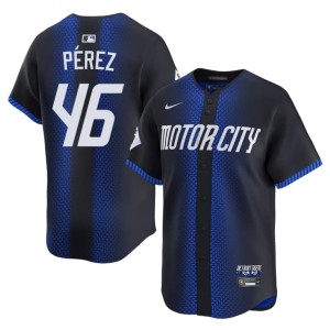 Men City Connect Blue Detroit Bengals Wenceel Perez #46 Popular Jersey 175915-958