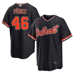 Men Navy #46 Player Wenceel Perez The Motor City Kitties Jersey 243921-432