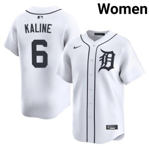 Women's Official White Al Kaline Gritty Tigs #6 Jerseys 774198-699