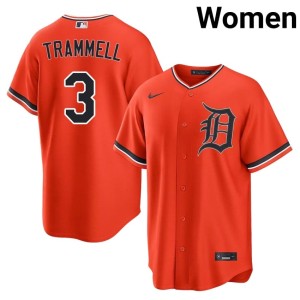 Womens #3 Orange Alan Trammell D Tiges Authentic Jersey 774998-628