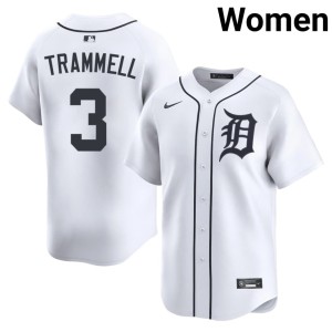Women #3 Authentic DET Alan Trammell White Jersey 974556-922