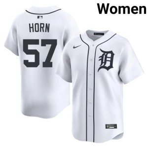 Women's #57 Detroit Tigs White Bailey Horn 2026 Jerseys 501310-216