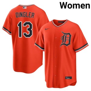 Womens DET Orange #13 Game Dillon Dingler Jerseys 979346-289