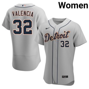 Womens 2026 Gray The Tigs Eduardo Valencia #32 Jersey 986635-763