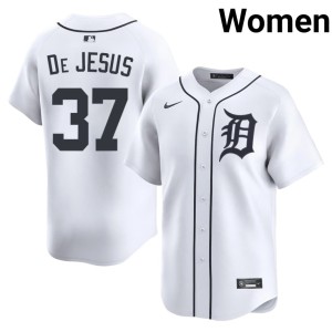 Women's Game Detroits #37 White Enmanuel De Jesus Jerseys 558066-822
