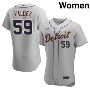 Women's #59 Limited Gray The Tiges Framber Valdez Jersey 184852-133