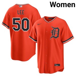 Women's Orange Detroit Tiges Hao-Yu Lee #50 Player Jerseys 462878-278