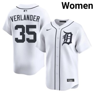 Women's White Replica #35 The Tigs Justin Verlander Jerseys 392866-863