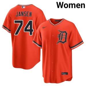 Women Orange Kenley Jansen #74 Stitched The Motor City Kitties Jerseys 628034-821
