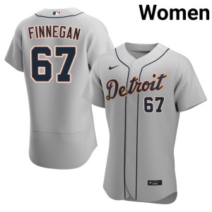 Women's Limited Gray D Tigers Kyle Finnegan #67 Jerseys 369729-993