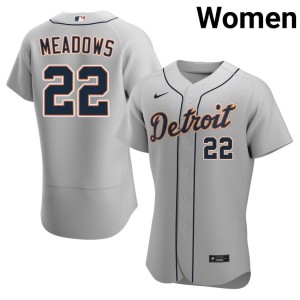 Women Detroit Tigers Parker Meadows Gray #22 Replica Jersey 809233-650