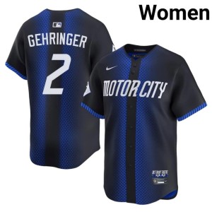 Womens Charlie Gehringer Blue #2 City Connect Player The Tigs Jersey 734172-423