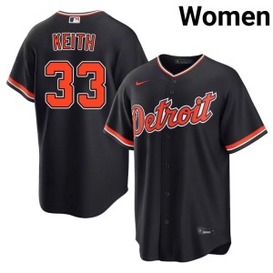 Women Tigers Navy Colt Keith MLB #33 Jersey 438203-918