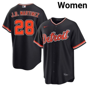 Women's J.D. Martinez #28 Navy DET MLB Jerseys 895416-674