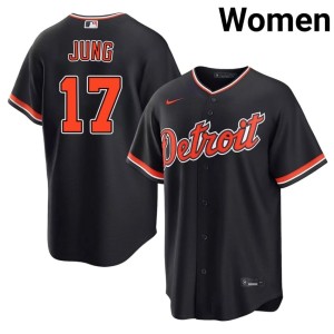 Womens D Tigs Navy 2026 Jace Jung #17 Jerseys 165693-438