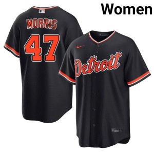 Women's Jack Morris Navy The Tiges MLB #47 Jersey 327433-562