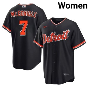 Womens Navy Popular #7 The Tiges Kevin McGonigle Jersey 453493-676
