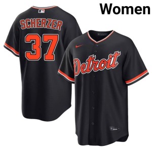Women's 2026-27 D Tiges #37 Max Scherzer Navy Jerseys 863016-526