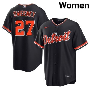 Womens New Gritty Tigs #27 Trey Sweeney Navy Jersey 426737-567