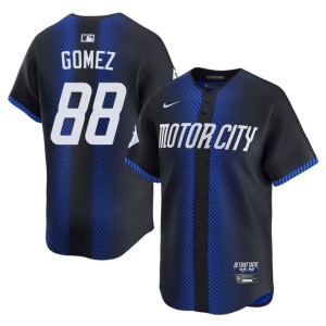Men's Game #88 City Connect Blue Yendy Gomez The Tigs Jersey 636775-846