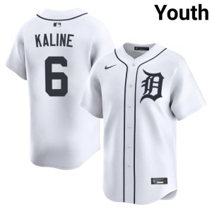Youth Replica Al Kaline #6 White D Bengals Jerseys 269598-465